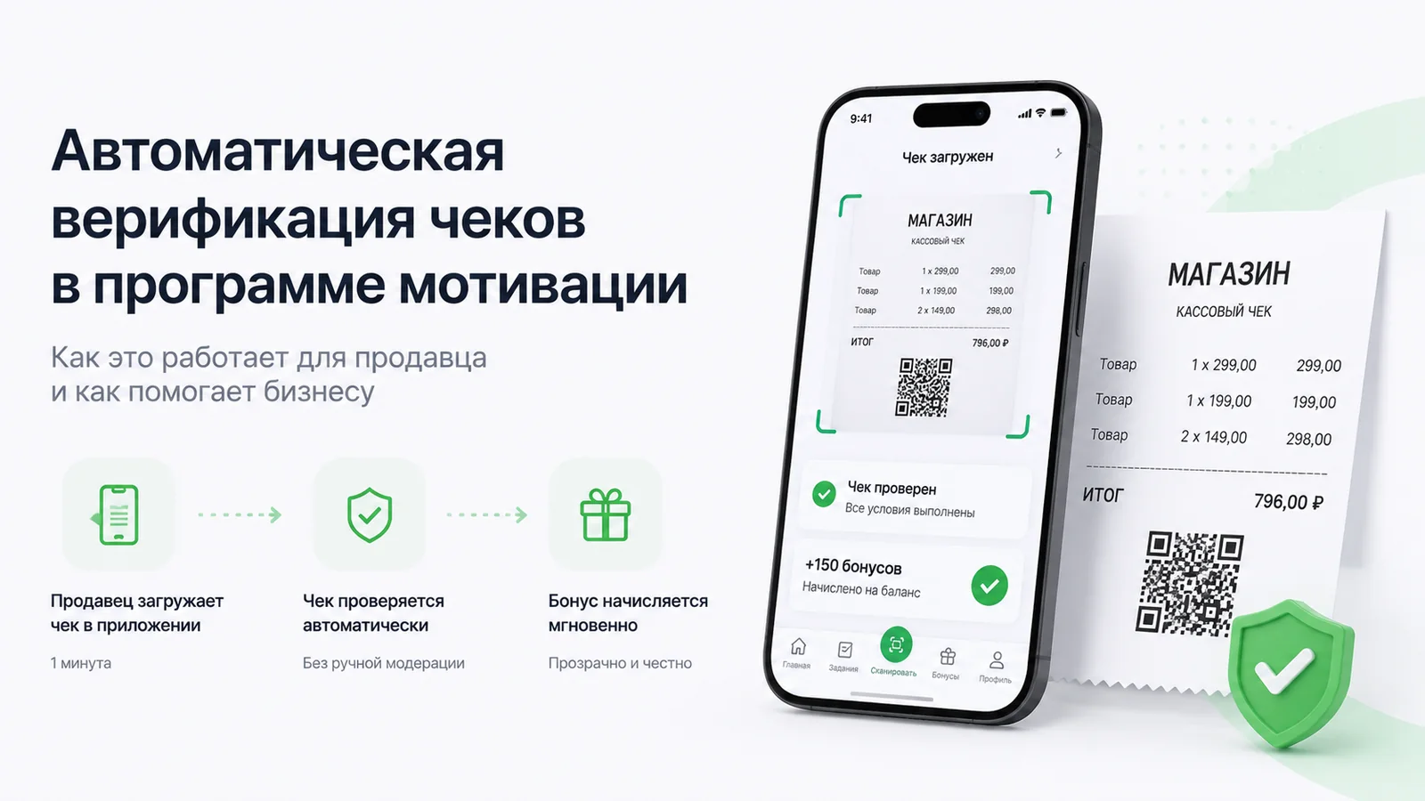 Обложка статьи об автоматической верификации чеков в программе мотивации